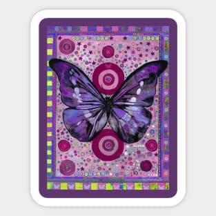 Purple Butterfly Sticker